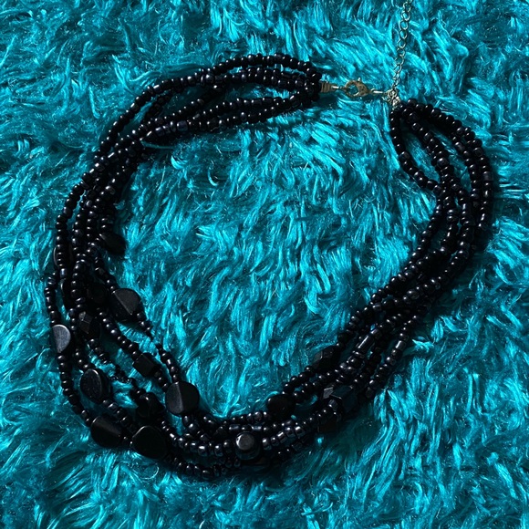 Jewelry - Black Five-Strand Beaded Necklace